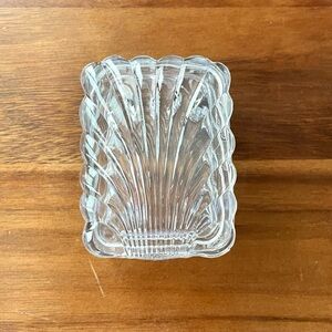 Cambridge Caprice Covered Cigarette Box - Footed Crystal Box -Pattern 300 -Clear